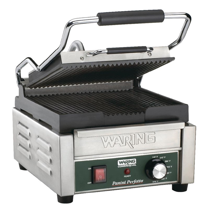 Waring Panini Grill rainuré 244x231mm 2kW 230V